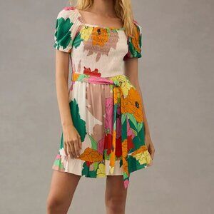 Plenty by Tracy Reese Puff-Sleeve Ruffle Romper, sz L, $50